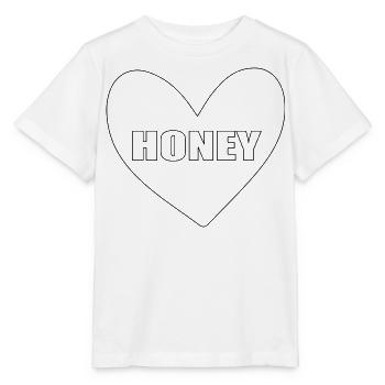 Honey Heart - T-shirt bio MINI CREATOR Stanley/Stella Enfant - blanc - Devant - Maike (125cm)