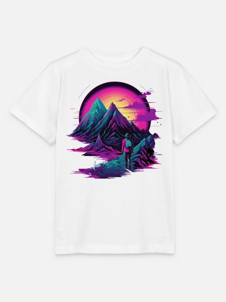 Wandern Berg Berge Bergsteigen Klettern Natur - Stanley/Stella Kinder T-Shirt MINI CREATOR  - Weiß