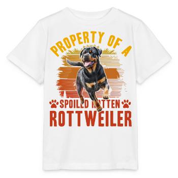Property of a spoiled rotten Rottweiler - Stanley/Stella MINI CREATOR Kids’ T-Shirt - white - Front - Maike (125cm)