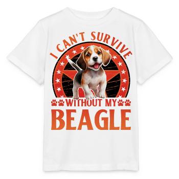 Je ne peux pas survivre sans mon Beagle - T-shirt bio MINI CREATOR Stanley/Stella Enfant - blanc - Devant - Maike (125cm)