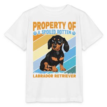 Property of a spoiled rotten Labrador Retriever - Stanley/Stella MINI CREATOR Kids’ T-Shirt - white - Front - Maike (125cm)