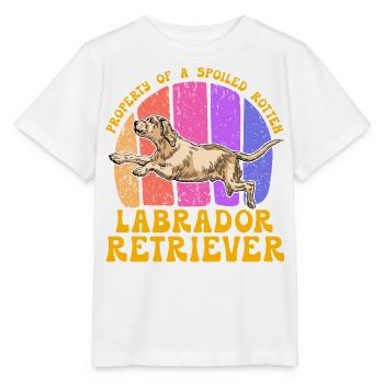 Property of a spoiled rotten Labrador Retriever - Stanley/Stella MINI CREATOR Kids’ T-Shirt - white - Front - Maike (125cm)