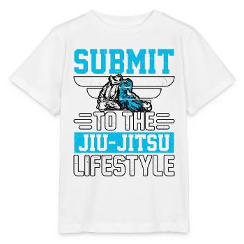 Submit to the Jiu-Jitsu Lifestyle - Stanley/Stella MINI CREATOR Kids’ T-Shirt - white - Front - Maike (125cm)