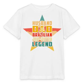 Husband Dad Brazilian Jiu-Jitsu Legend - Stanley/Stella MINI CREATOR Kids’ T-Shirt - white - Front - Maike (125cm)