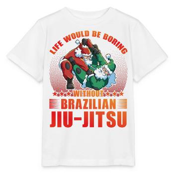 Life would be boring without Brazilian Jiu-Jitsu - Stanley/Stella MINI CREATOR Kids’ T-Shirt - white - Front - Maike (125cm)
