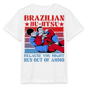 Brazilian Jiu-Jitsu because you might run out of - Stanley/Stella MINI CREATOR Kids’ T-Shirt - white - Front - Maike (125cm)