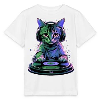 Minou DJ 🎧 - T-shirt bio MINI CREATOR Stanley/Stella Enfant - blanc - Devant - Maike (125cm)