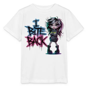 Rebellious with Bite - Women's Power Shirt - Stanley/Stella MINI CREATOR Kids’ T-Shirt - white - Front - Maike (125cm)