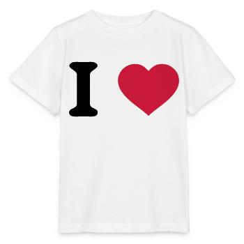 i love - T-shirt bio MINI CREATOR Stanley/Stella Enfant - blanc - Devant - Maike (125cm)