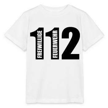 Volunteer fire department in 112 - Stanley/Stella MINI CREATOR Kids’ T-Shirt - white - Front - Maike (125cm)