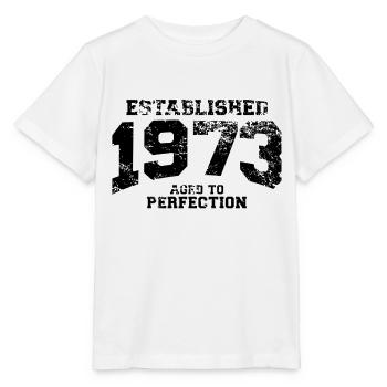 established 1973 - aged to perfection(fr) - T-shirt bio MINI CREATOR Stanley/Stella Enfant - blanc - Devant - Maike (125cm)