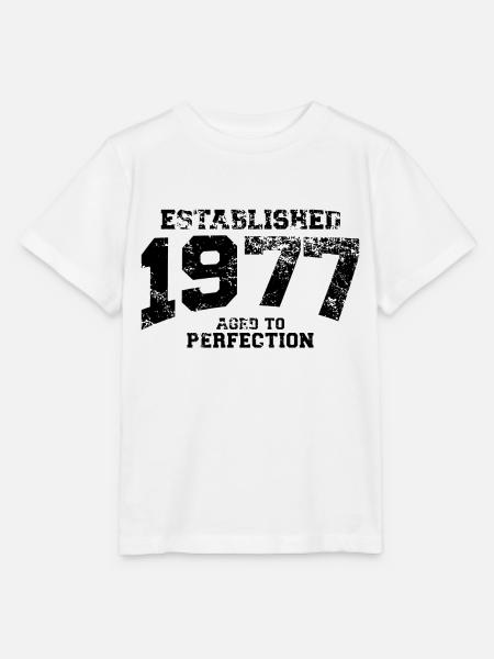 established 1977 - aged to perfection - Stanley/Stella Kinder T-Shirt MINI CREATOR  - Weiß