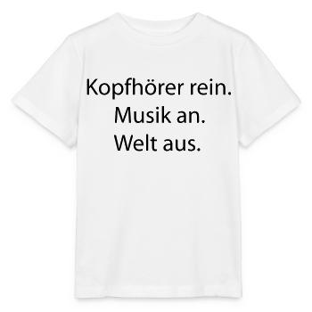 Casques musique pure au monde - T-shirt bio MINI CREATOR Stanley/Stella Enfant - blanc - Devant - Maike (125cm)