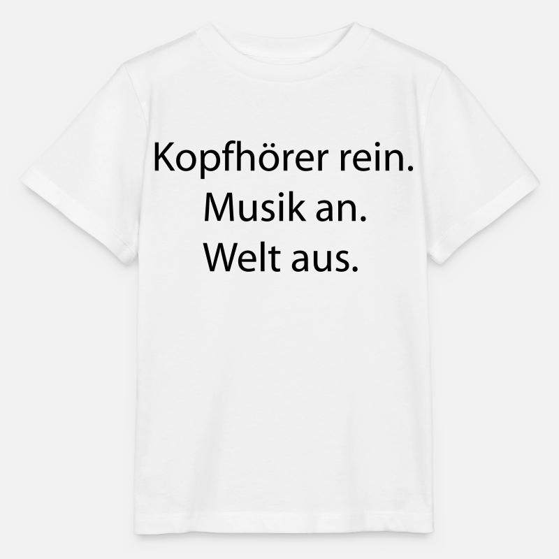 Kopfhörer rein Musik an Welt aus - Stanley/Stella Kinder T-Shirt MINI CREATOR  - Weiß