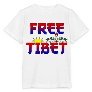 Tibet Free - T-shirt bio MINI CREATOR Stanley/Stella Enfant - blanc - Devant - Maike (125cm)