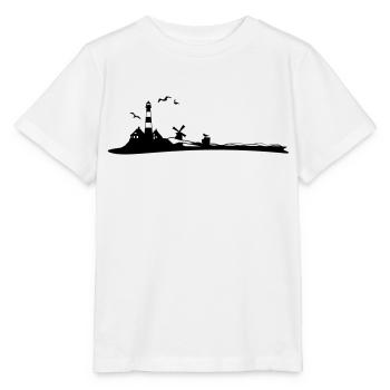 Landschaft - Leuchtturm - Stanley/Stella Kinder T-Shirt MINI CREATOR  - Weiß - Vorne - Maike (125cm)