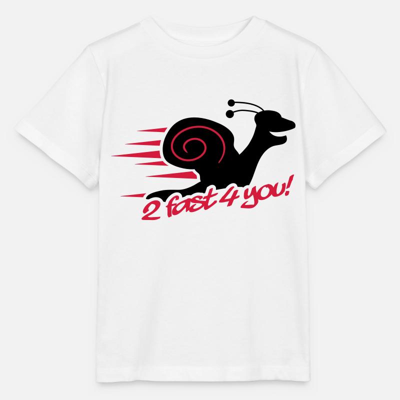 2 Fast 4 You Snail - Stanley/Stella Kinder T-Shirt MINI CREATOR  - Weiß