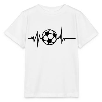 football trace courbe coeur battement - T-shirt bio MINI CREATOR Stanley/Stella Enfant - blanc - Devant - Maike (125cm)