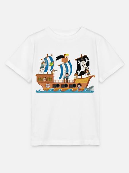Piratenschiff - Stanley/Stella Kinder T-Shirt MINI CREATOR - Weiß