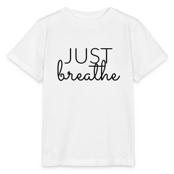 just breathe - Stanley/Stella MINI CREATOR Kids’ T-Shirt - white - Front - Maike (125cm)
