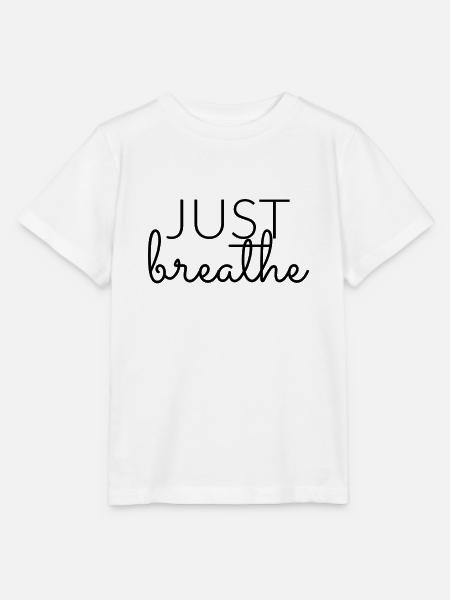 just breathe - Stanley/Stella Kinder T-Shirt MINI CREATOR  - Weiß