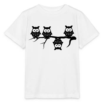 Être différents 4 hiboux Adebayo diffèrent - T-shirt bio MINI CREATOR Stanley/Stella Enfant - blanc - Devant - Maike (125cm)