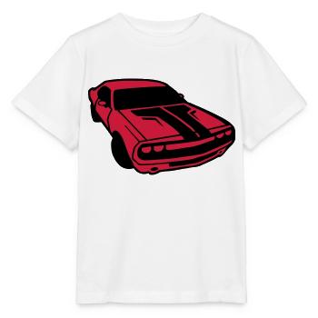 dessin de voiture de course américaine vintage dod - T-shirt bio MINI CREATOR Stanley/Stella Enfant - blanc - Devant - Maike (125cm)