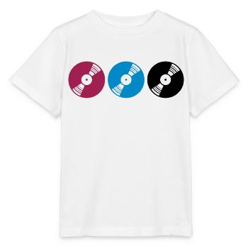 vinyl colorful series discjockey club music love music - Stanley/Stella MINI CREATOR Kids’ T-Shirt - white - Front - Maike (125cm)