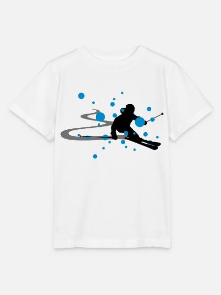 Winter - Skifahrer - Stanley/Stella Kinder T-Shirt MINI CREATOR - Weiß
