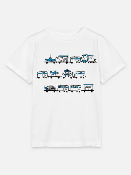 Lokomotivführer-T-Shirt - Stanley/Stella Kinder T-Shirt MINI CREATOR - Weiß