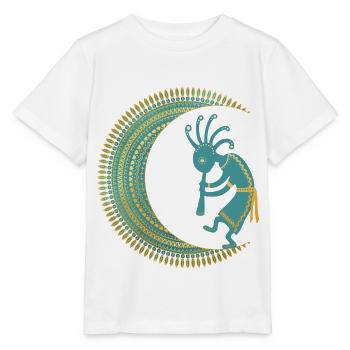 Native American - Kokopelli Mandala Half Moon 1 - Stanley/Stella MINI CREATOR Kids’ T-Shirt - white - Front - Maike (125cm)