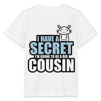 i have a secret i'm going to be a big cousin - T-shirt bio MINI CREATOR Stanley/Stella Enfant - blanc - Devant - Maike (125cm)