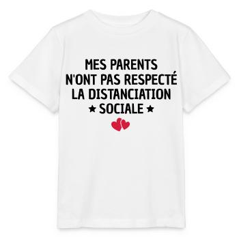humour bébé / distanciation sociale - T-shirt bio MINI CREATOR Stanley/Stella Enfant - blanc - Devant - Maike (125cm)