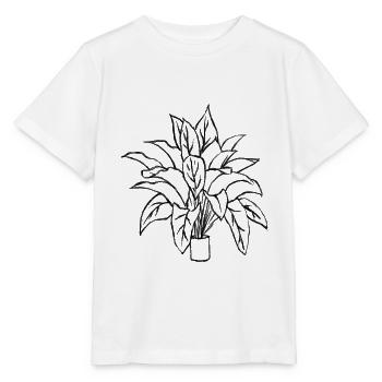 Plante - T-shirt bio MINI CREATOR Stanley/Stella Enfant - blanc - Devant - Maike (125cm)