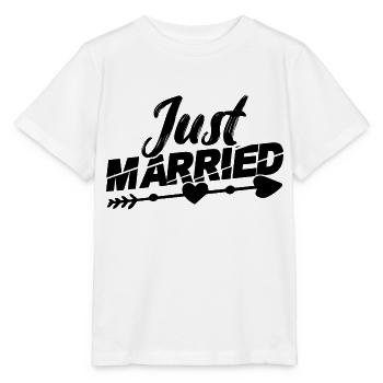 just married - Stanley/Stella MINI CREATOR Kids’ T-Shirt - white - Front - Maike (125cm)