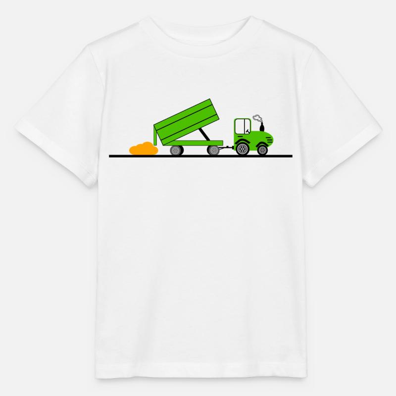 Tractor - Stanley/Stella MINI CREATOR Kids’ T-Shirt - white