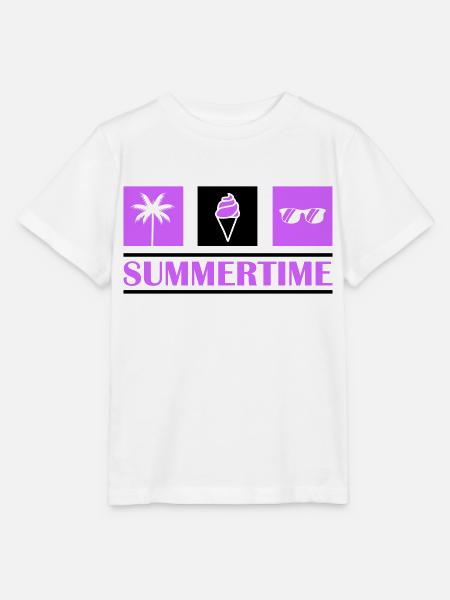 Summertime - Stanley/Stella Kinder T-Shirt MINI CREATOR - Weiß