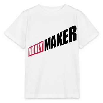 Unternehmer Money Maker Logo - Stanley/Stella Kinder T-Shirt MINI CREATOR  - Weiß - Vorne - Maike (125cm)