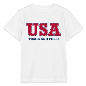 USA Track and Field - National Colors - America - Stanley/Stella MINI CREATOR Kids’ T-Shirt - white - Front - Maike (125cm)