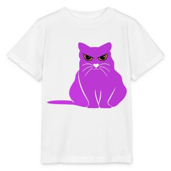 Fat CAT fetter Kater Galahad Histoire - T-shirt bio MINI CREATOR Stanley/Stella Enfant - blanc - Devant - Maike (125cm)