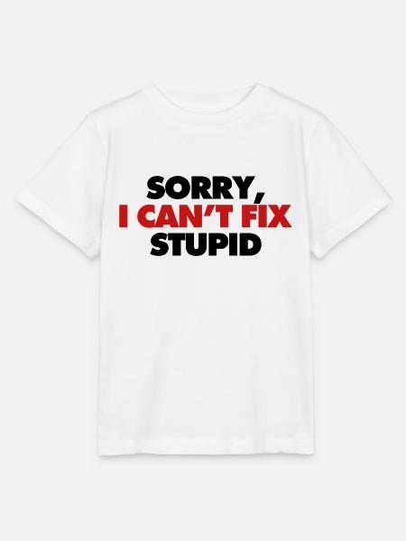 Tut mir leid, dass ich dumm nicht reparieren kann - Stanley/Stella Kinder T-Shirt MINI CREATOR - Weiß