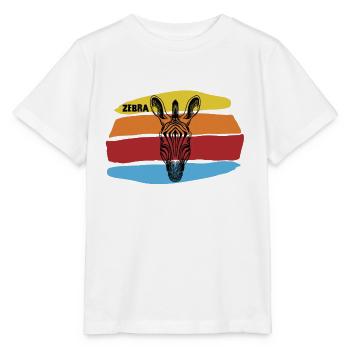 Zèbre - T-shirt bio MINI CREATOR Stanley/Stella Enfant - blanc - Devant - Maike (125cm)