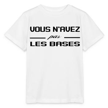 Vous N'Avez Pas Les Bases Expression Humour - T-shirt bio MINI CREATOR Stanley/Stella Enfant - blanc - Devant - Maike (125cm)