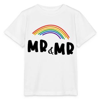 Mr et Mr. Mariage gay. Cadeau - T-shirt bio MINI CREATOR Stanley/Stella Enfant - blanc - Devant - Maike (125cm)
