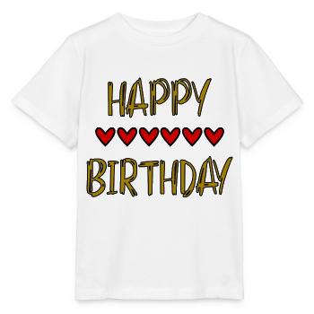 GEBURTSTAG, ALLES GUTE ZUM GEBURTSTAG, ALLES GUTE ZUM GEBURTSTAG - Stanley/Stella Kinder T-Shirt MINI CREATOR  - Weiß - Vorne - Maike (125cm)