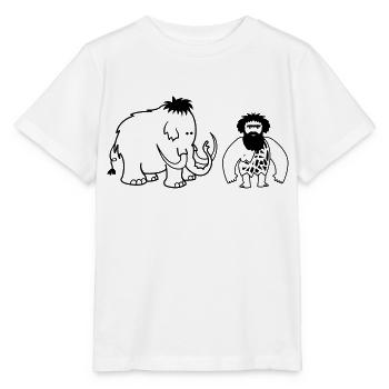 Homme des cavernes mammouth - T-shirt bio MINI CREATOR Stanley/Stella Enfant - blanc - Devant - Maike (125cm)