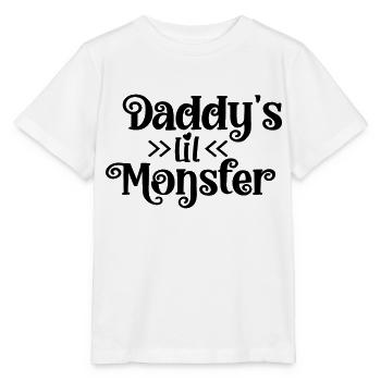 Daddy ́s Lil Monster - Stanley/Stella MINI CREATOR Kids’ T-Shirt - white - Front - Maike (125cm)