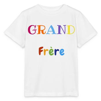 Bunter großer Bruder - Stanley/Stella Kinder T-Shirt MINI CREATOR  - Weiß - Vorne - Maike (125cm)