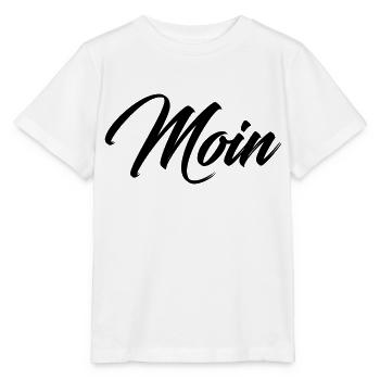 Moin Begrüßung Grußformel Geschenk - Stanley/Stella Kinder T-Shirt MINI CREATOR  - Weiß - Vorne - Maike (125cm)