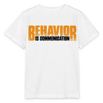 Le comportement, c’est la communication 26 - T-shirt bio MINI CREATOR Stanley/Stella Enfant - blanc - Devant - Maike (125cm)
